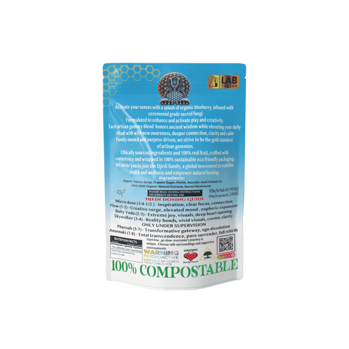 Blueberry Elevated Vegan Magic Mushroom Gummies - Image 2