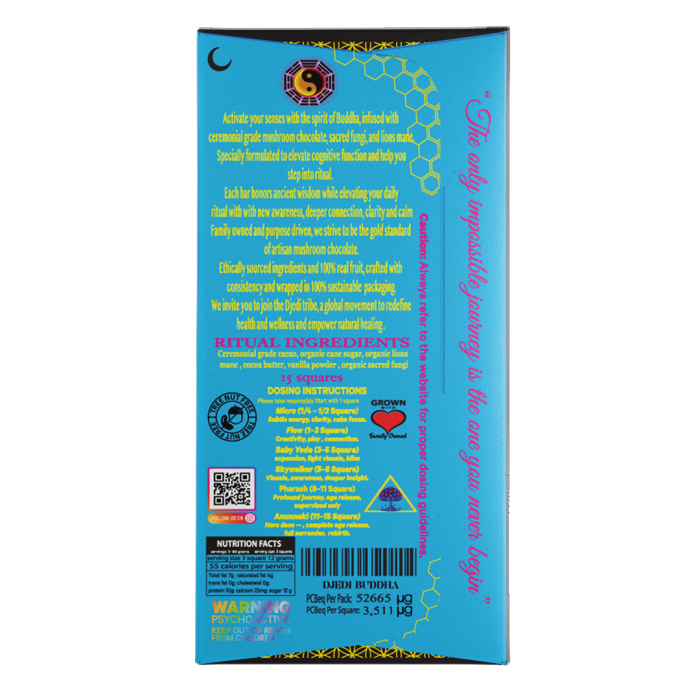 Buddha Bliss Vegan Magic Mushroom Chocolate Bar - Image 3