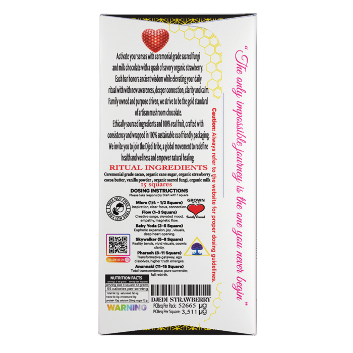 Strawberry Fields Mushroom Chocolate Bar - Image 2