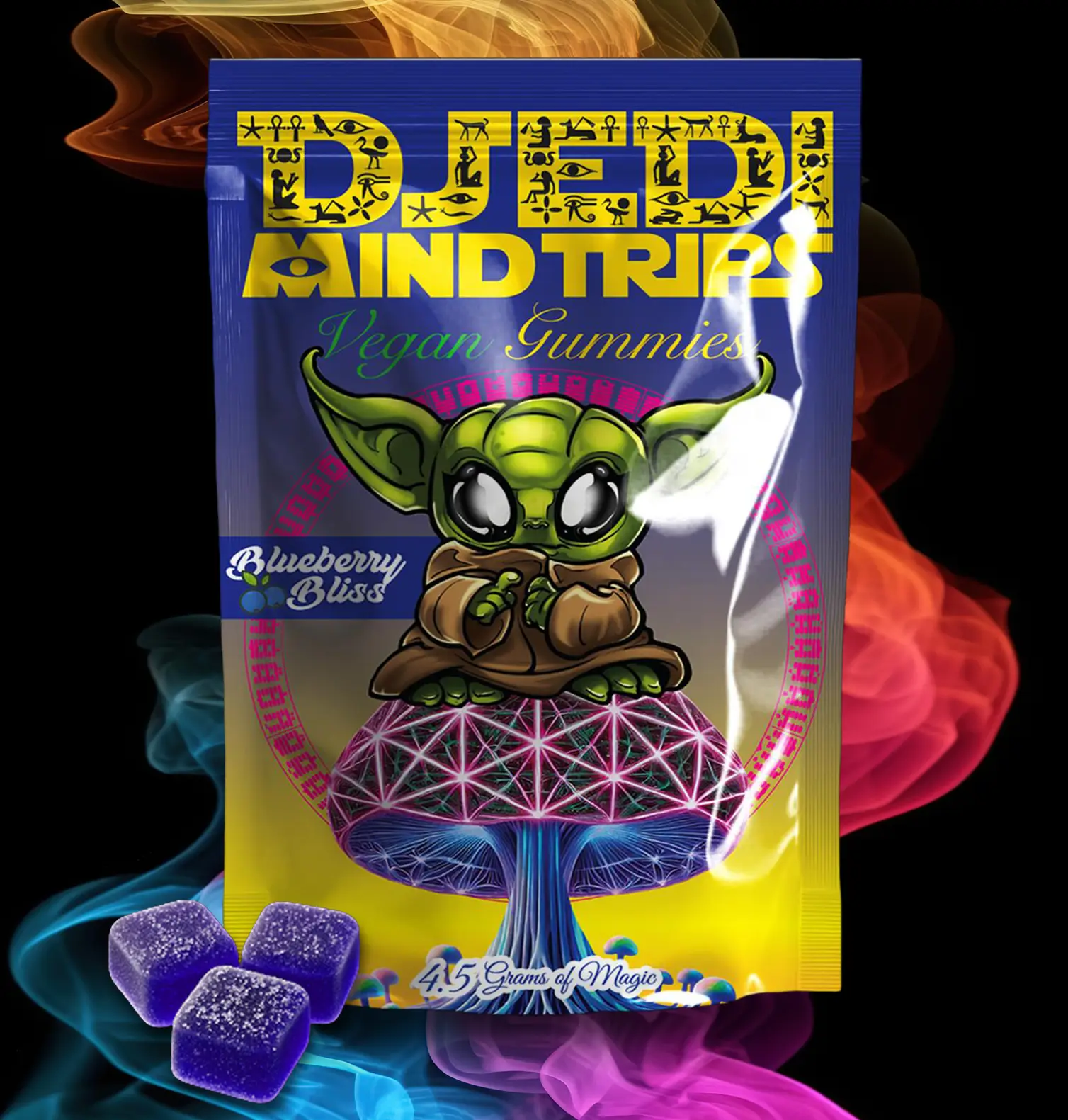 Blueberry Bliss Magic Gummies infused with sacred fungi